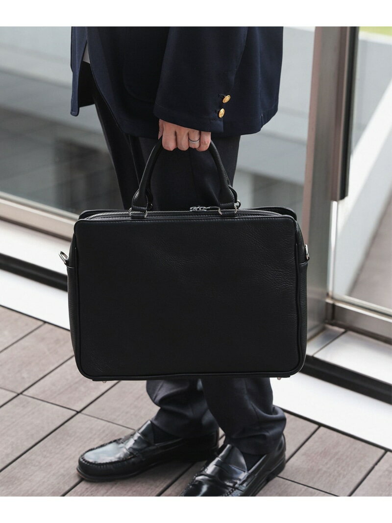 スリム レザー ブリーフバッグ(A4サイズ収納可能) BEAMS HEART MEN ビームス ハート バッグ ビジネスバ..