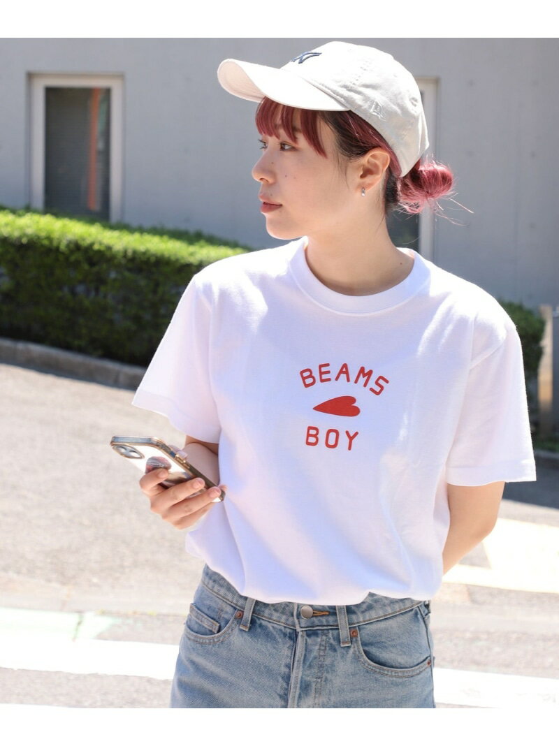 ڴָ10ݥȥХåۡڼʡBEAMS BOY / HEART  T BEAMS BOY ӡॹ  ȥåץ åȥT ۥ磻 ֥å ѡץͽ*̵[Rakuten Fashion]