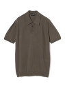 ROBERTO COLLINA / コットン ニットポロシャツ Brilla per il gusto ビームス メン トップス ポロシャツ ネイビー ブラック...