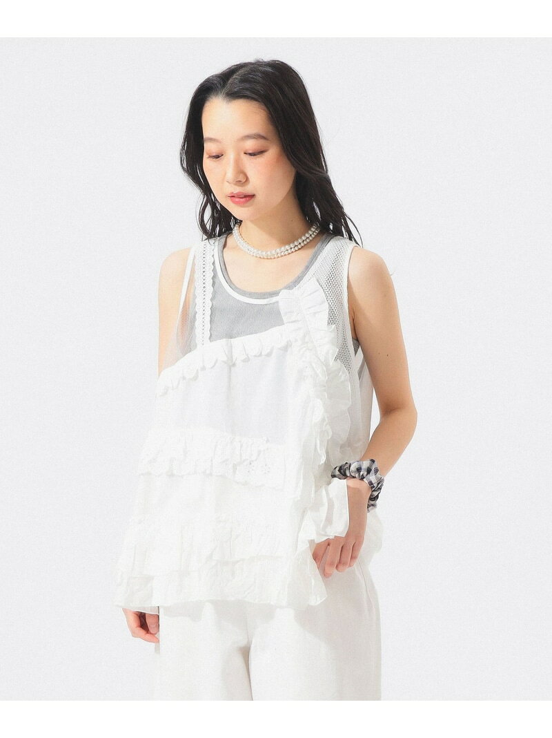 【別注】TORI-TO / コラージュ ノースリーブ シャツ BEAMS BOY ビームス ウイメン トップス シャツ・ブラウス ネイビー ホワイト【先行予約】*【送料無料】[Rakuten Fashion]