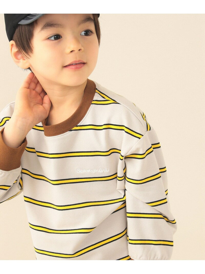 【SALE／30%OFF】【7/2再値下げ】ミニ裏毛 ボーダー ロング Tシャツ 2026SS(90~150cm) 通園 通学 プチプラ BEAMS mini ビームス ミニ トップス カットソー・Tシャツ グリーン【RBA_E】[Rakuten Fashion] beams-10094179 BEAMS/ビームス サンプル画像2