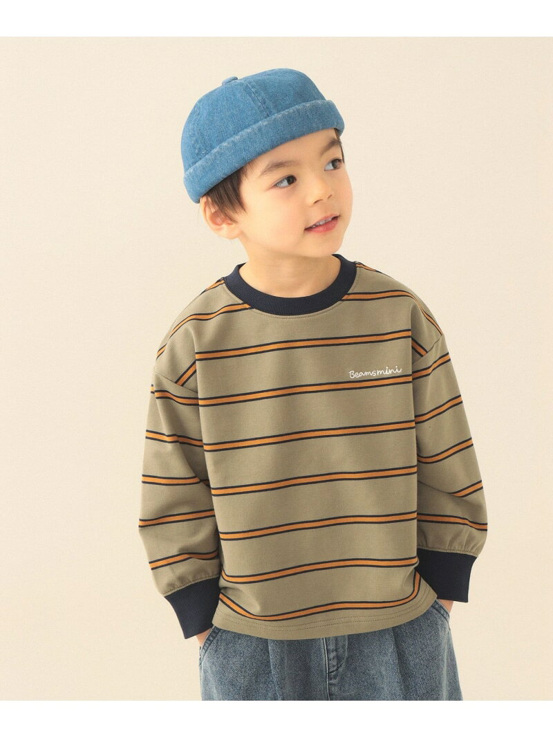 PORTER - 【SALE／20%OFF】ミニ裏毛 ボーダー ロング Tシャツ 2026SS(90~150cm) BEAMS mini ビームス ミニ トップス カットソー・Tシャツ グリーン【RBA_E】[Rakuten Fashion]