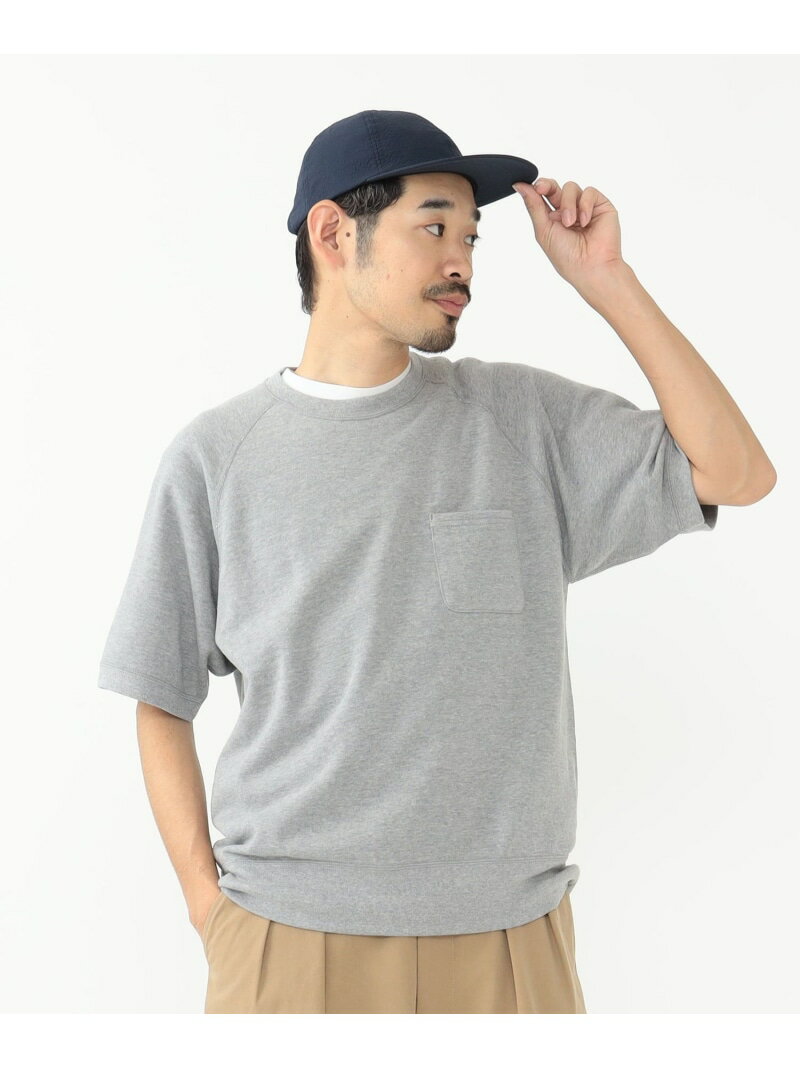 ビームス トレーナー メンズ LOOPWHEELER * BEAMS PLUS / 別注 Extra Light Short Sleeve Sweat BEAMS PLUS ビームス メン トップス スウェット・トレーナー グレー ホワイト【送料無料】[Rakuten Fashion]