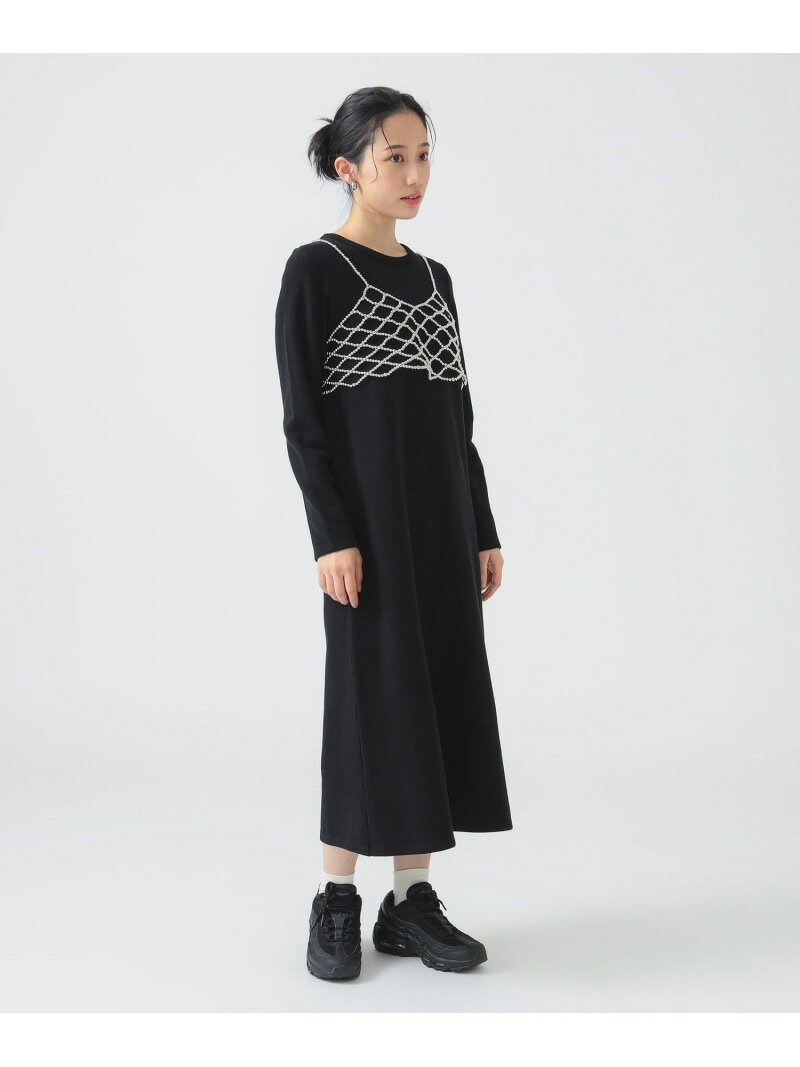 【SALE／50%OFF】ビーズ ビスチェ * ワンピース セット 25SS 着回し レイヤード B:MING by BEAMS ビーミング ライフストア バイ ビームス ワンピース・ドレス ワンピース ブラック【RBA_E】【送料無料】[Rakuten Fashion]