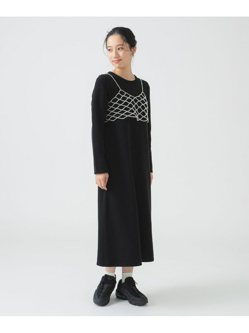 【SALE／50%OFF】ビーズ ビスチェ * ワンピース セット 25SS 着回し レイヤード B:MING by BEAMS ビーミング ライフストア バイ ビームス ワンピース・ドレス ワンピース ブラック【RBA_E】【送料無料】[Rakuten Fashion]