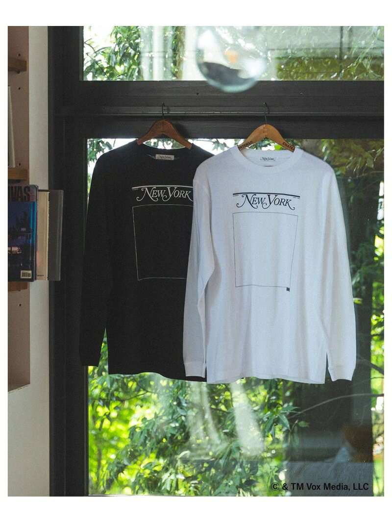 Rakuten - 【SALE／40%OFF】【別注】New York Magazine / ロングスリーブ プリント Tシャツ B:MING by BEAMS ビーミング ライフストア バイ ビームス トップス カットソー・Tシャツ ホワイト ブラック【RBA_E】【送料無料】[Rakuten Fashion]