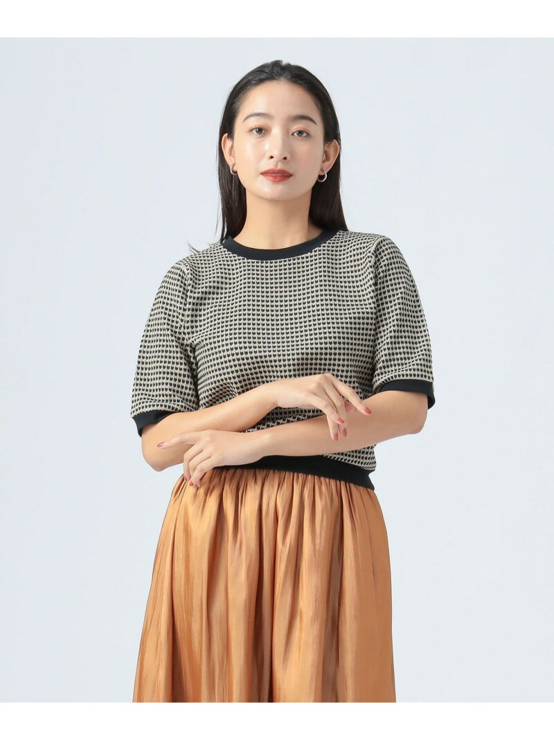 【SALE／50%OFF】ハニカム ジャカード プルオーバー 25AW BEAMS HEART WOMEN ビームス ハート トップス その他のトップス ブラック ブルー オレンジ【RBA_E】[Rakuten Fashion]