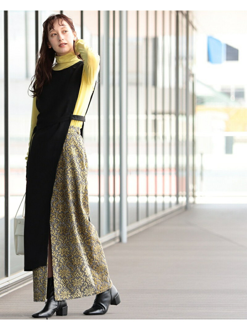 Ray Beams サイド オープン ジレ ワンピース Ray Beams ビームス ウイメン ワンピース ノースリーブワンピース ブラック ベージュ 人気 お買い得 大歓迎 おもちゃは激安大特価で販売中 インテリア 寝具 収納 インナー 下着 ナイトウェアが衝撃特価 全国どこでも