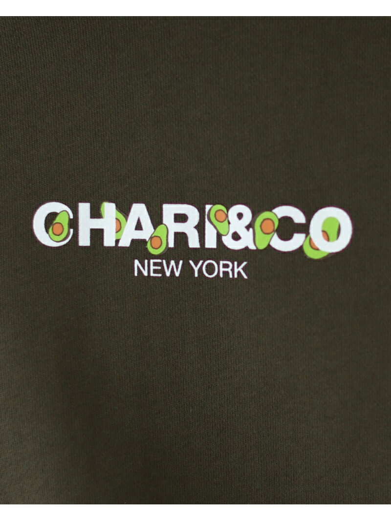 [Rakuten Fashion]CHARI&CO × BEAMS T / 別注 AVOCADO スウェット パーカ BEAMS T ビームスT カットソー スウェット カーキ ブラック【送料無料】