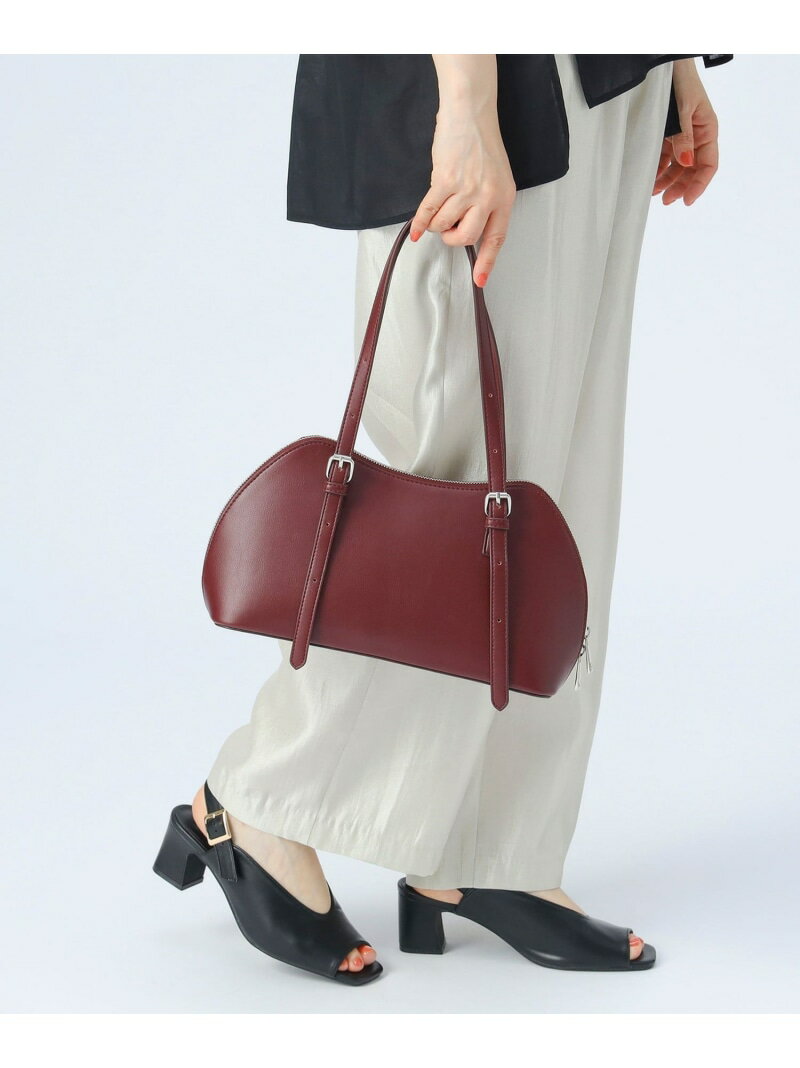 山型 細ベルト バッグ BEAMS HEART WOMEN ビームス ハート バッグ その他のバッグ ブラック【先行予約】*【送料無料】[Rakuten Fashion]のサムネイル