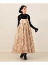 フラワージャカード ラメ キャミワンピース CAROLINA GLASER カロリナ グレイサー ワンピース・ドレス ワンピース ピンク【先行予約】*【送料無料...