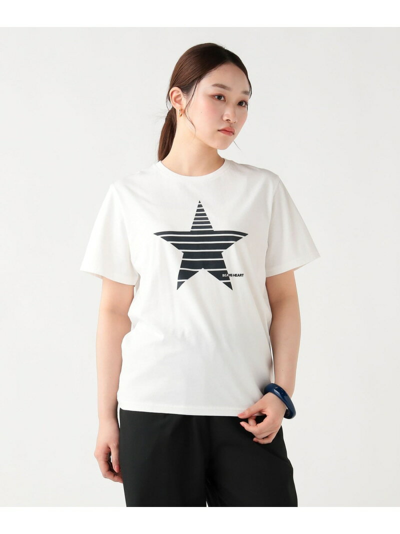 乐天商城 - フロッキー スター Tシャツ BEAMS HEART WOMEN ビームス ハート トップス カットソー・Tシャツ ホワイト グレー ネイビー[Rakuten Fashion]