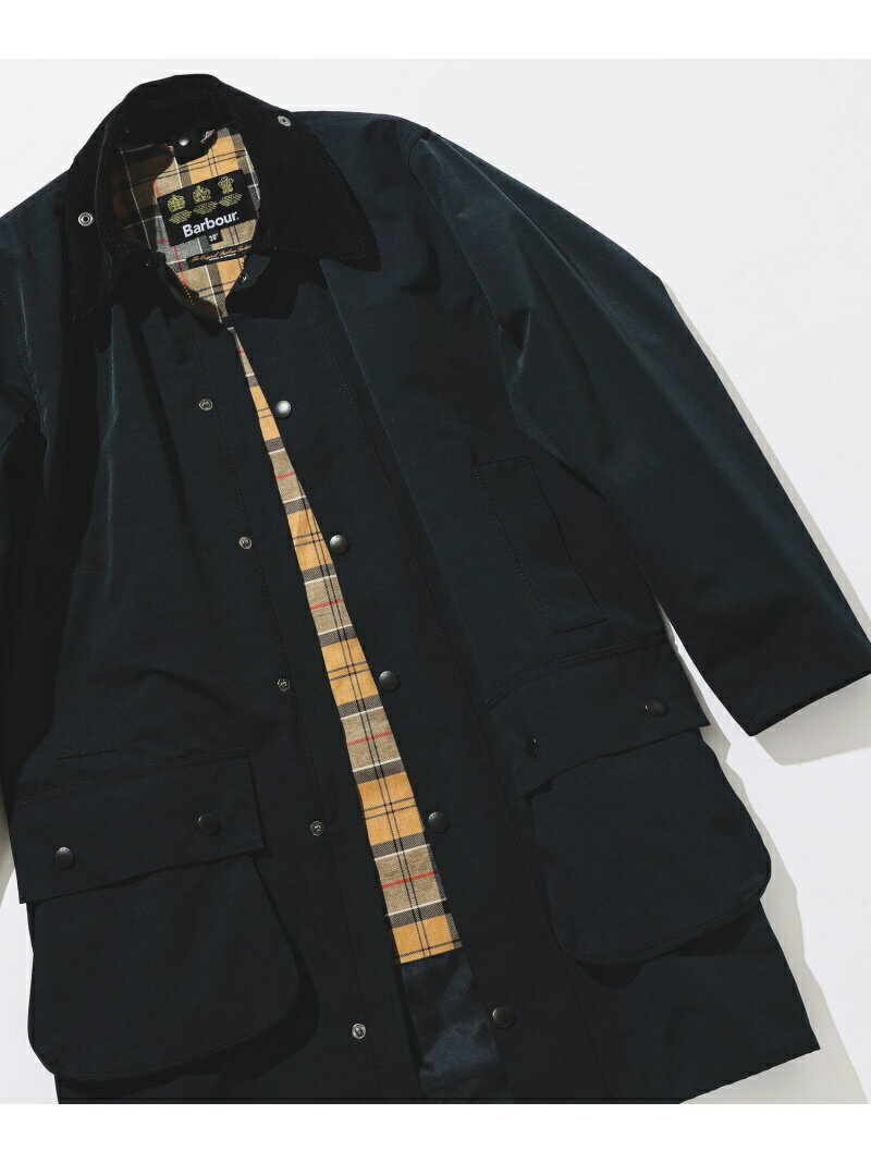 【撥水 透湿 防風】Barbour BEAMS PLUS / 別注 BORDER 2Layer Classic Fit バブアー 24SS 春アウター スプリンコート BEAMS MEN ビームス メン ジャケット アウター その他のジャケット アウター ネイビー【送料無料】 Rakuten Fashion