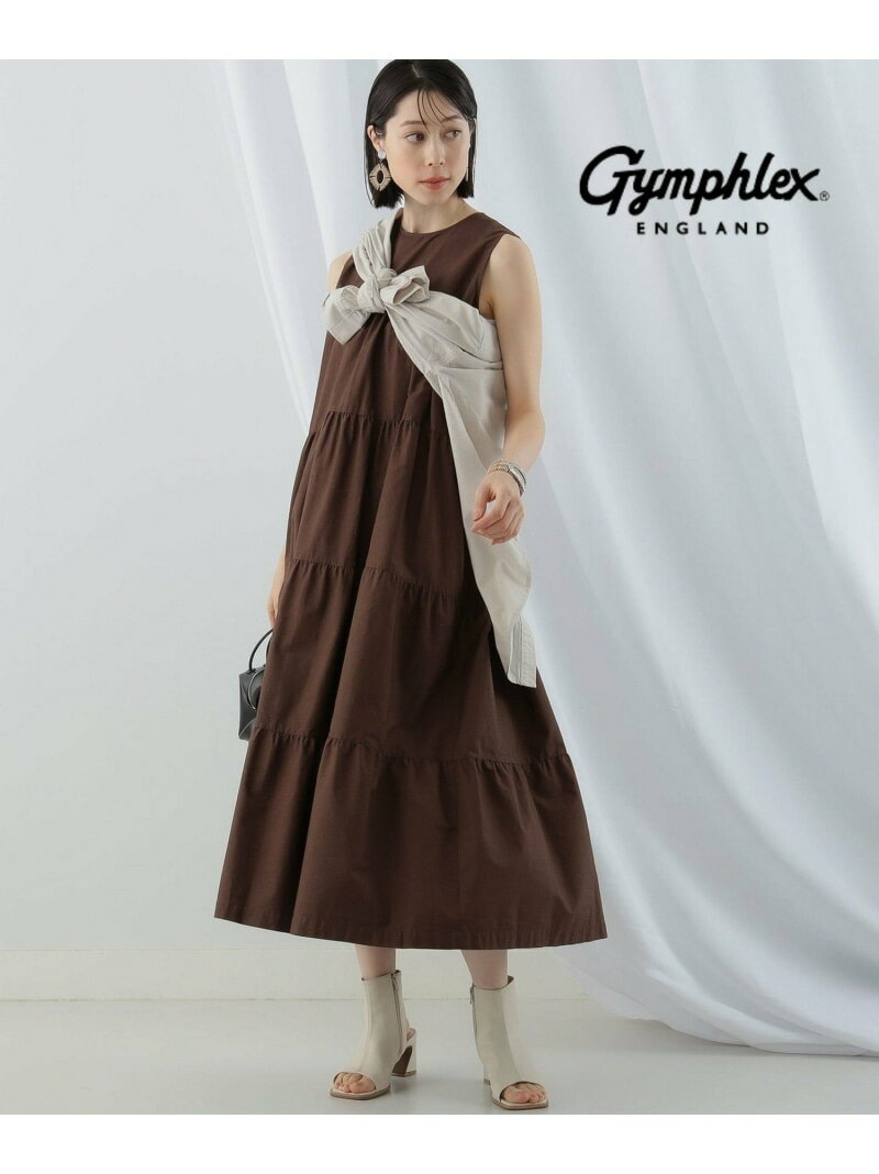 GYMPHLEX * Ray BEAMS / 別注 ティアード ワンピース Ray BEAMS ビームス ウイメン ワンピース・ドレス その他のワンピース・ドレス ブラウン ブルー ネイビー【送料無料】[Rakuten Fashion]