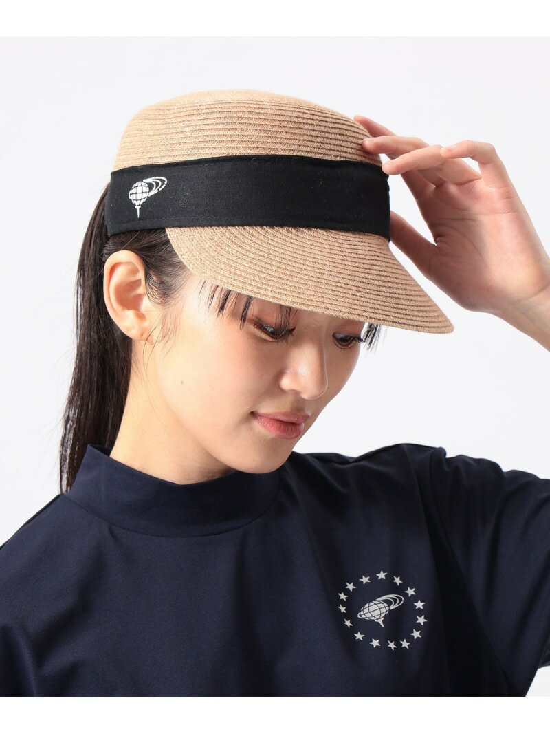 ＜WOMEN＞配色 ロゴテープ キャップ BEAMS GOLF ビームス ゴルフ 帽子 キャップ ホワイト ベージュ【送料無料】[Rakuten Fashion]