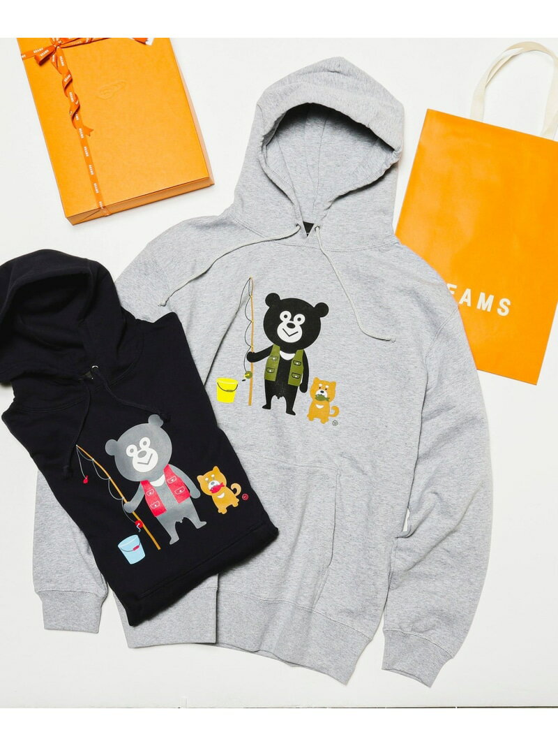 BEAMS T / フィッシュ ベアー スウェット パーカ BEAMS T ビームスT トップス スウェット・トレーナー グレー カーキ ネイビー【送料無..