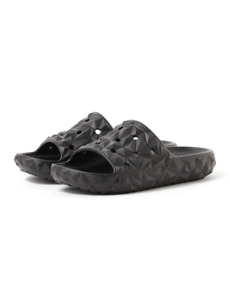 【WEB限定】crocs / CLASSIC GEOMETRIC SLIDE 2.0 Ray BEAMS ビームス ウイメン シューズ 靴 サンダル ブラック【送料無料】 Rakuten Fashion
