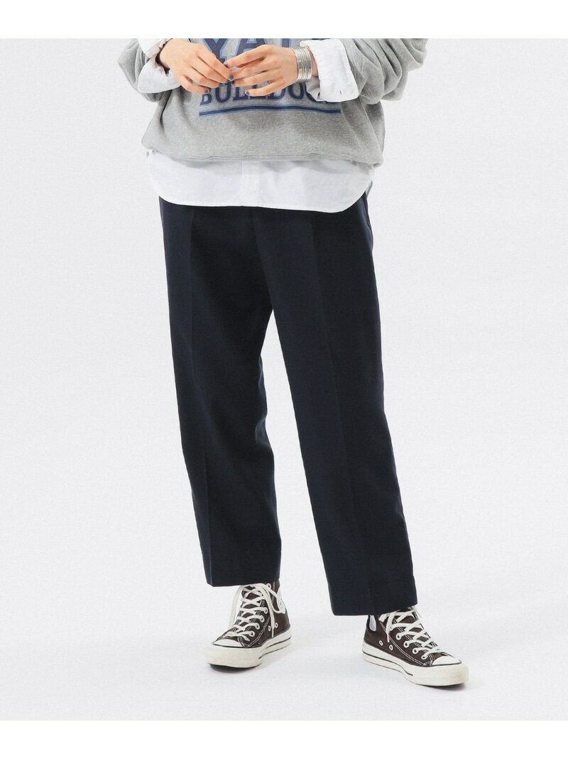 ポリエステル ウール シンチ バック スラックス BEAMS BOY ビームス ウイメン パンツ スラックス・ドレスパンツ ブラック ネイビー【送料無料】[Rakuten Fashion]