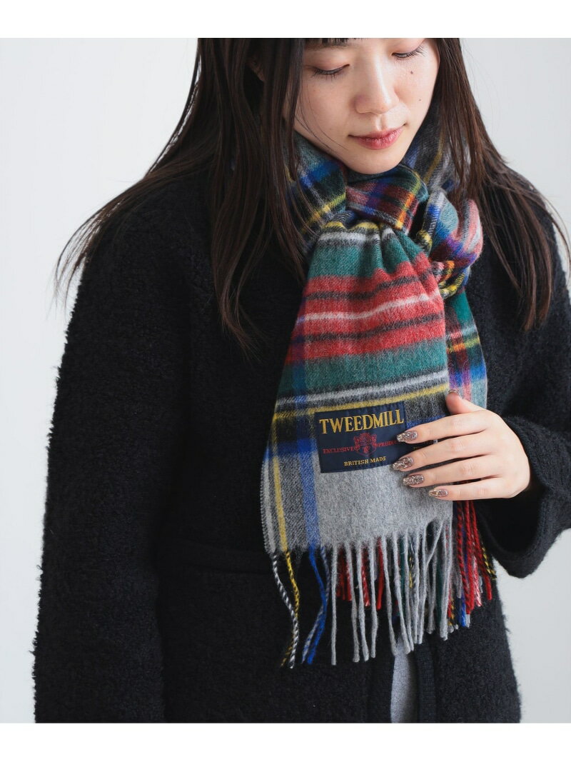 TWEED MILL / チェック ウール ストール B:MING by BEAMS ビーミング ライフストア バイ ビームス ファッション雑貨 マフラー・ストール・ネックウォーマー グレー ブラック ベージュ【送料無料】[Rakuten Fashion]