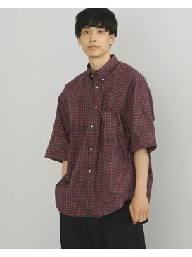 【SALE／40%OFF】BEAMS HEART / ミニタータン ボタンダウン ビッグシャツ BEAMS HEART ビームス ハート シャツ/ブラウス 長袖シャツ レッド グリーン【RBA_E】[Rakuten Fashion]