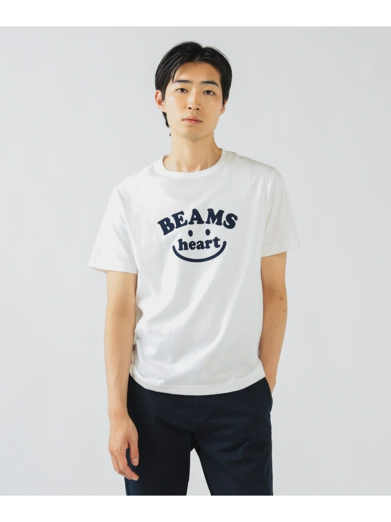 【ユニセックス/男女兼用】スマイルロゴ Tシャツ 25SS ロゴT ワンポイント BEAMS HEART MEN ビームス ハート トップス カットソー・Tシャツ ホワイト ネイビー【送料無料】[Rakuten Fashion]のサムネイル