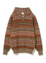 JAMIESON`S / 別注 Fairsile Knit Hoody BEAMS PLUS ビームス メン トップス ニット ブラウン ベージュ【送料無料】[...