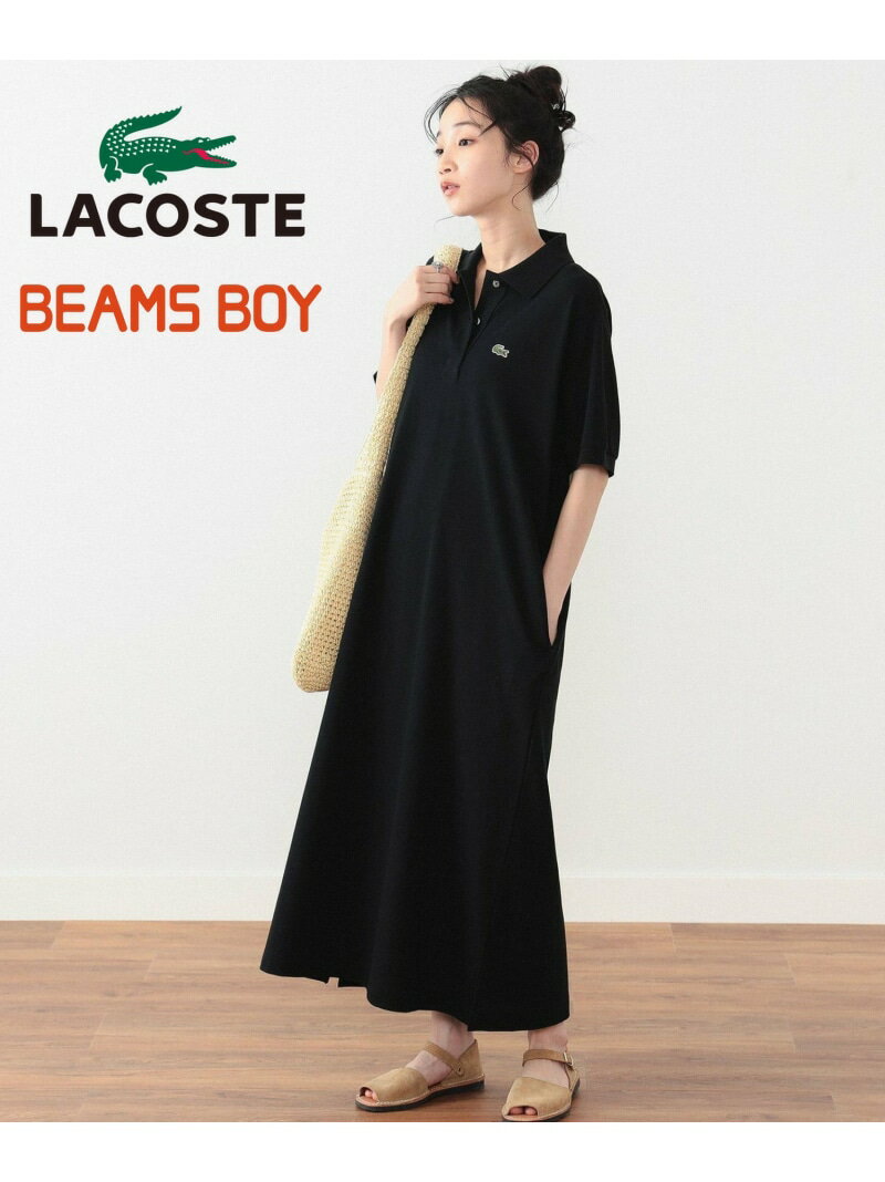 LACOSTE for BEAMS BOY /  ԥ ԡ 24SS 饳 ݥĥ  BEAMS BOY ӡॹ  ԡɥ쥹 ԡ ֥å ֥饦 ͥӡ̵[Rakuten Fashion]