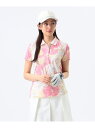<WOMEN>ORANGE LABEL / マーブルプリント ポロシャツ BEAMS GOLF ORANGE LABEL ビームス ゴルフ トップス ポロシャツ...