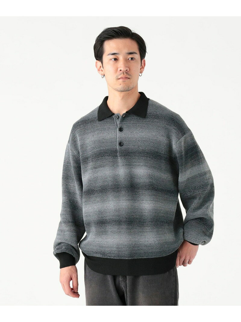 乐天商城 - 【SALE／40%OFF】12ゲージ グラデーション ニット ポロ B:MING by BEAMS ビーミング ライフストア バイ ビームス トップス ニット ベージュ ブラック【RBA_E】【送料無料】[Rakuten Fashion]