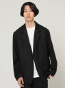 [Rakuten Fashion]【SALE／40%OFF】BEAMS / ポリエステルウールギャバジン イージー 1B ジャケット BEAMS MEN ビームス メン コート/ジャケット テーラードジャケット ブラック グレー【RBA_E】【送料無料】