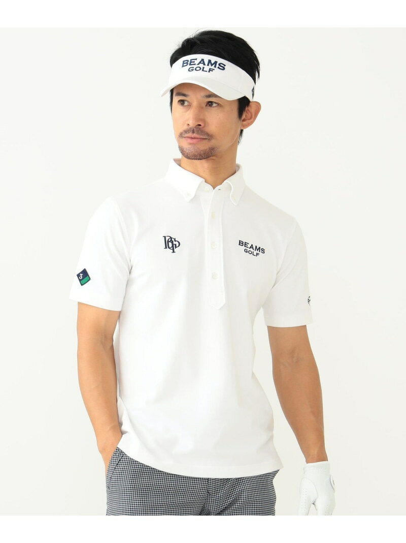 【UVカット】BEAMS GOLF PURPLE LABEL / スフィダンテ ベア鹿の子 ボタンダウンポロシャツ BEAMS GOLF PURPLE LABEL ビームス ゴルフ トップス スウェット・トレーナー ホワイト ネイビー【送料無料】[Rakuten Fashion]