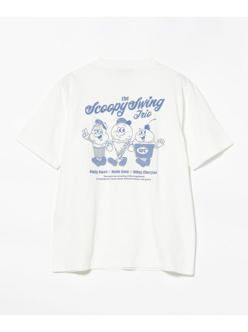 Rakuten - アイスクリームマン グラフィック Tシャツ BEAMS HEART MEN ビームス ハート トップス カットソー・Tシャツ ホワイト【送料無料】[Rakuten Fashion]