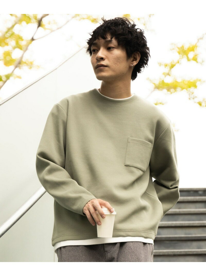 BEAMS HEART / フェイクレイヤー カノコ ダンボール ロング スリーブ Tシャツ BEAMS HEART MEN ビームス ハート トップス カットソー Tシャツ ベージュ ブラウン【送料無料】 Rakuten Fashion