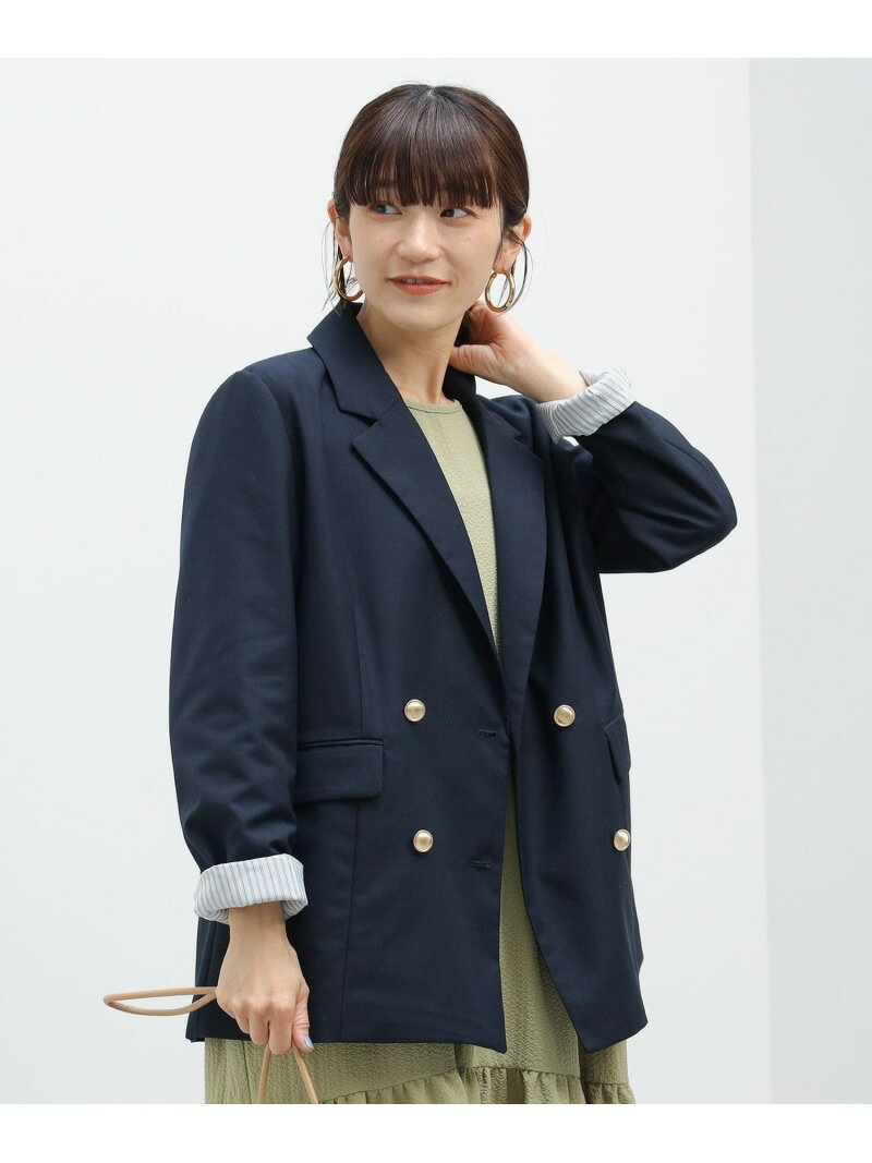 BEAMS HEART / ダブルブレスト ジャケット 24SS BEAMS HEART WOMEN ビームス ハート ジャケット アウター テーラードジャケット ブレザー ネイビー ブラウン【送料無料】 Rakuten Fashion