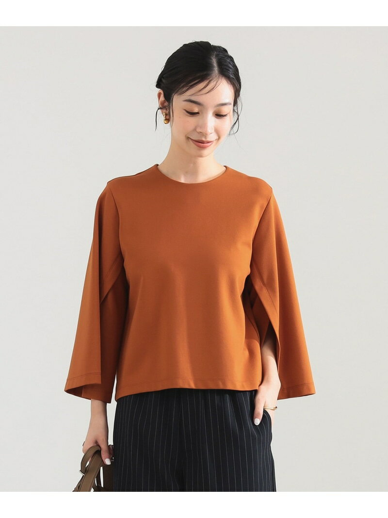 レーヨン ナイロン ポンチスリット プルオーバー Demi-Luxe BEAMS デミルクス ビームス トップス カットソー・Tシャツ ホワイト グレー【送料無料】[Rakuten Fashion]のサムネイル