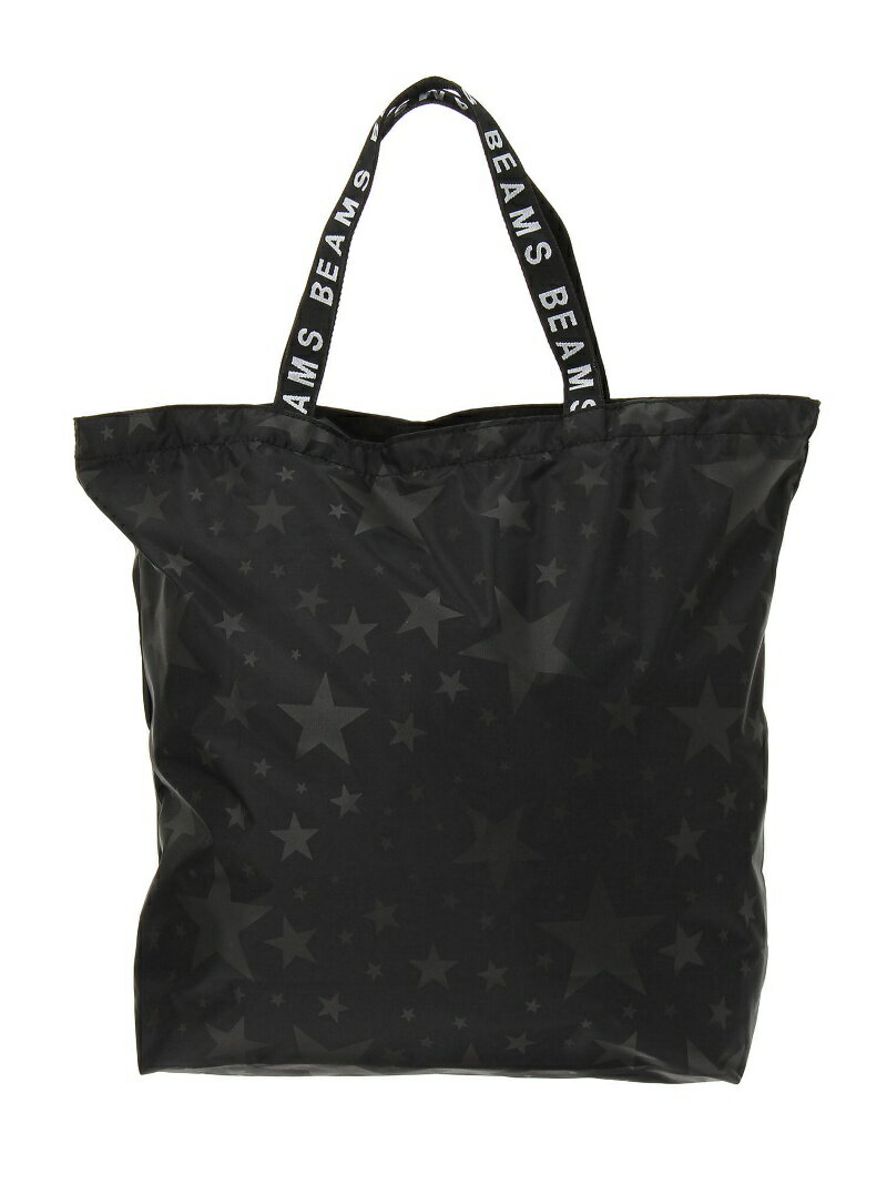 Ray BEAMS / 星柄 ナイロンZIP トートバッグ Ray BEAMS ビームス ウイメン バッグ トートバッグ ブラック【送料無料】[Rakuten Fashion]のサムネイル
