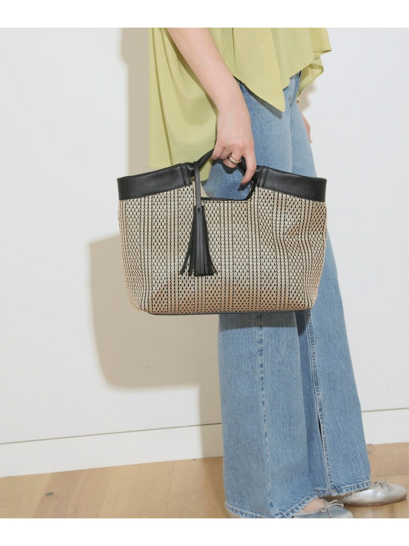 2WAY レース編み バッグ BEAMS HEART WOMEN ビームス ハート バッグ その他のバッグ ブラウン ベージュ【送料無料】[Rakuten Fashion]のサムネイル