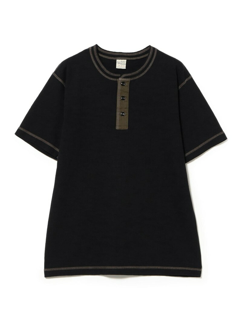 BUZZ RICKSON'S / BUZZ RICKSON'S SLUB YARN HENLEY NECK T-SHIRT BEAMS BOY ビームス ウイメン トップス カットソー・Tシャツ ブラック【送料無料】[Rakuten Fashion]