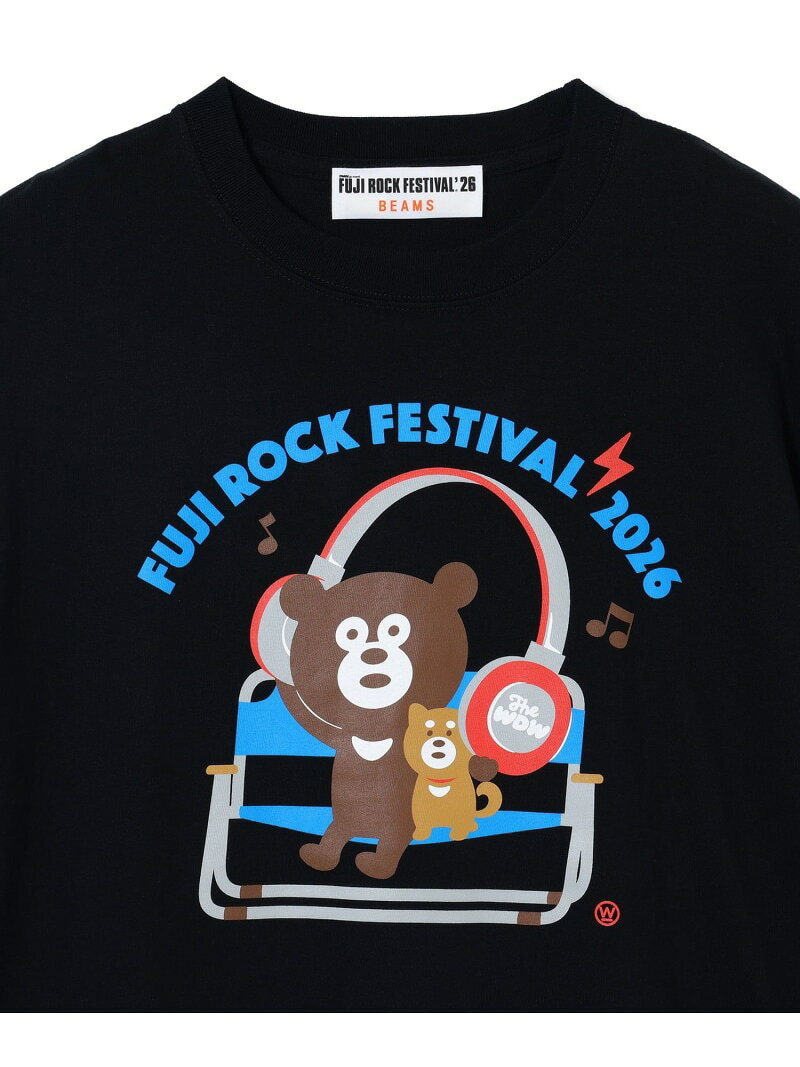 【SALE／30%OFF】＜WOMEN＞FUJI ROCK FES'26 / The Wonderful! design works. / BIG HEADPHONES BEAR T Ray BEAMS ビームス ウイメン トップス カットソー・Tシャツ ブラック【RBA_E】【送料無料】[Rakuten Fashion] beams-10098193 BEAMS/ビームス サンプル画像3