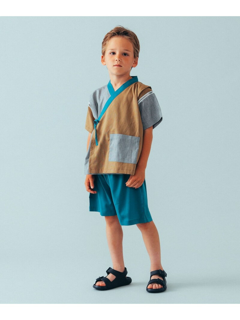 【SALE／30%OFF】Au Clair De La Lune * こども ビームス / 別注 甚平 24(120~130cm) こども ビームス コドモ ビームス マタニティウェア・ベビー用品 その他のベビーグッズ ブルー【RBA_E】【送料無料】[Rakuten Fashion]