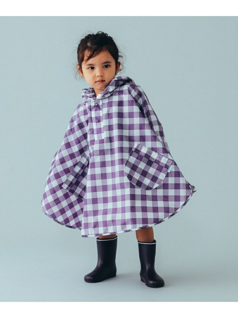 こども ビームス / ギンガムチェック柄 レインポンチョ (70~90cm) レイングッズ 入学 入園 新学期 こども ビームス コドモ ビームス ジャケット・アウター テーラードジャケット・ブレザー パープル【送料無料】[Rakuten Fashion]のサムネイル