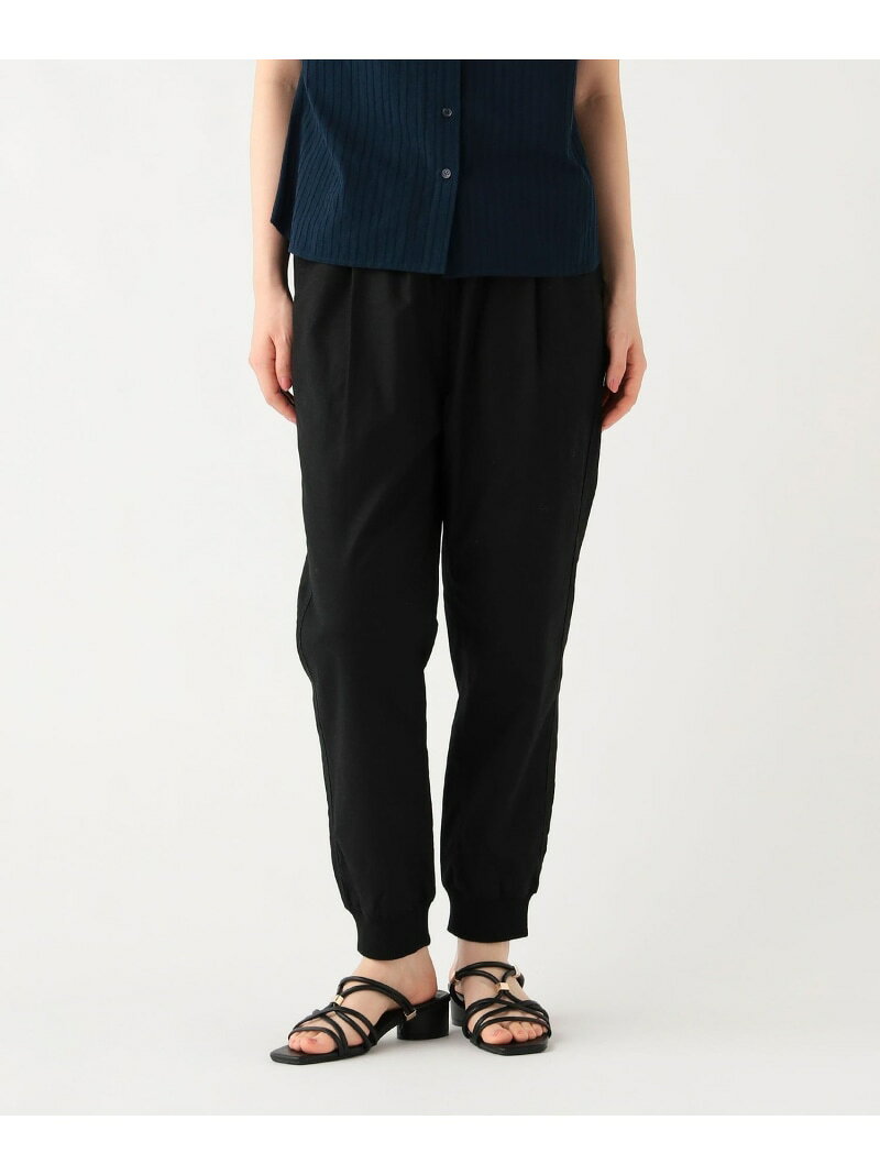 【SALE／30%OFF】【7/2新規値下げ】麻混 ジョグ パンツ 26SS ウォッシャブル リネン ドライタッチ さらさら BEAMS HEART WOMEN ビームス ハート パンツ その他のパンツ グリーン ブラック ベージュ【RBA_E】【送料無料】[Rakuten Fashion] beams-10094093 BEAMS/ビームス サンプル画像2