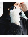 フィンガーレス ファー グローブ 手袋 防寒 ギフト 24AW BEAMS HEART WOMEN ビームス ハート ファッション雑貨 手袋 ホワイト ベージュ...