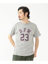 WAREHOUSE CO. BEAMS PLUS / 別注 Lot 4601 Print Tshirt 23 BEAMS PLUS ビームス メン トップス カットソー Tシャツ グレー ホワイト ブラック レッド オレンジ グリーン ネイビー【送料無料】 Rakuten Fashion