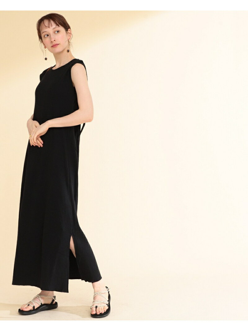Ray Beams Rib バックドロスト ワンピース Ray Beams ビームス ウイメン ワンピース ノースリーブワンピース ブラック ベージュ ブルー 安い 大歓迎 おもちゃは激安大特価で販売中 インテリア 寝具 収納 インナー 下着 ナイトウェアが衝撃特価 全国どこでも送料０