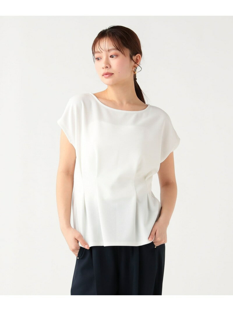 Rakuten - タック ペプラム プルオーバー BEAMS HEART WOMEN ビームス ハート トップス カットソー・Tシャツ グリーン ホワイト ブラック【先行予約】*【送料無料】[Rakuten Fashion]
