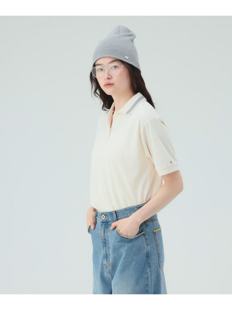 Rakuten - 配色 レース ポロシャツ 26SS ウォッシャブル BEAMS HEART WOMEN ビームス ハート トップス カットソー・Tシャツ レッド ホワイト グレー【先行予約】*【送料無料】[Rakuten Fashion]