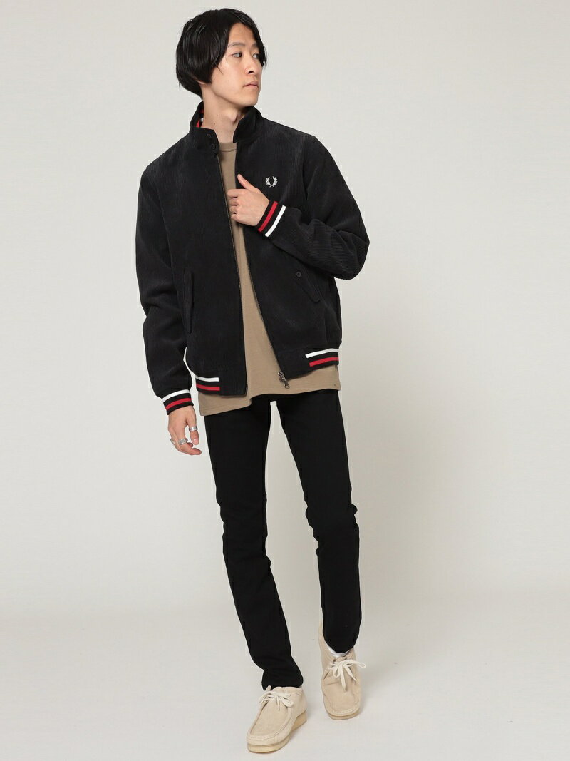 Fred Perry Corduroy Harrington Jacket 11-18-5073-060: Black