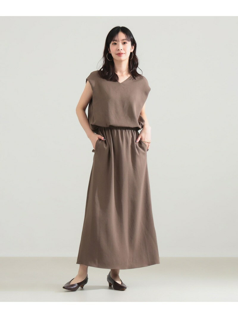 Vネック バック シアーワンピース Demi-Luxe BEAMS デミルクス ビームス ワンピース・ドレス その他のワンピース・ドレス ブラック【送料無料】[Rakuten Fashion]