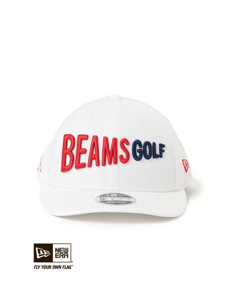 NEW ERA BEAMS GOLF / 9FIFTY LP フラッグロゴ キャップ BEAMS GOLF ビームス ゴルフ 帽子 キャップ ホワイト ブラック ネイビー【送料無料】 Rakuten Fashion